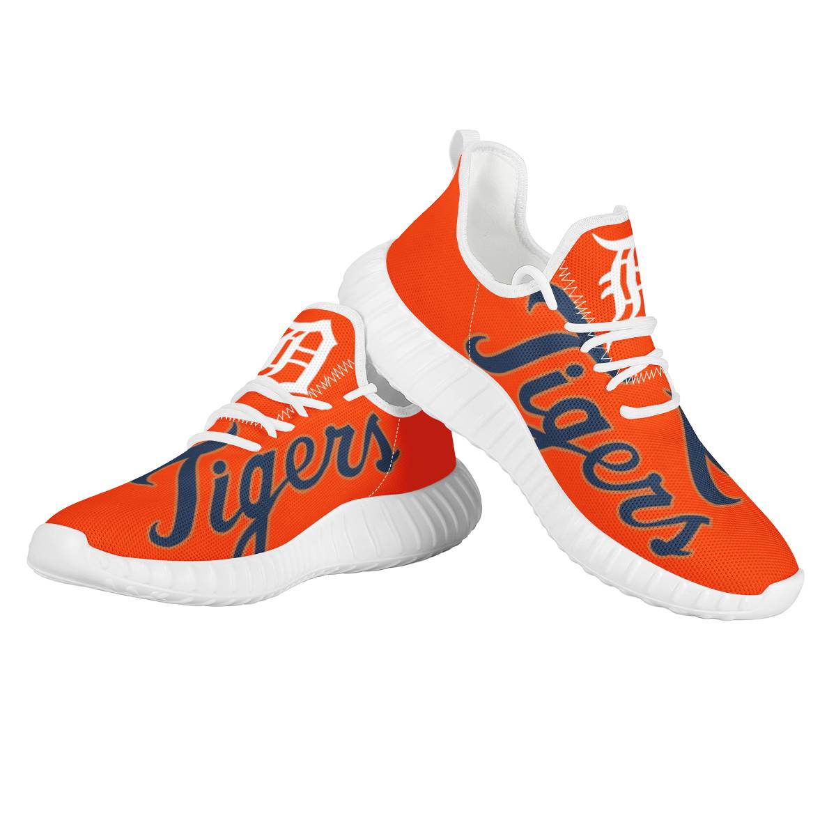 Women's Detroit Tigers Mesh Knit Sneakers/Shoes 001